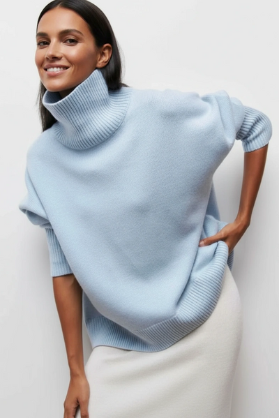 Katrielle - comodo pullover con colletto alto