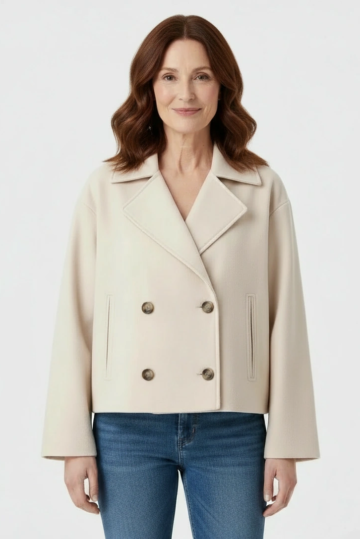 Pinalle – Cappotto corto con colletto a revers