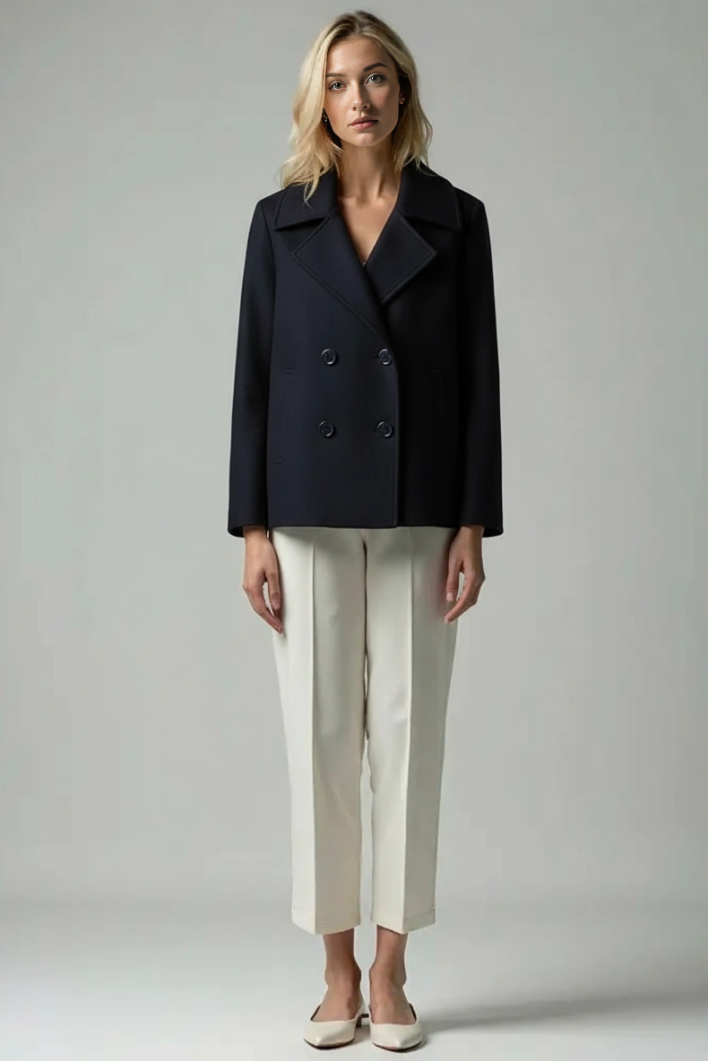 Pinalle – Cappotto corto con colletto a revers