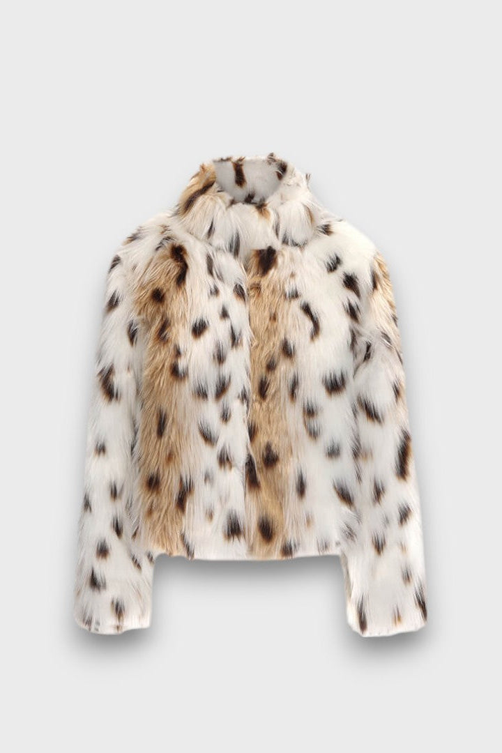 Leoline – Giacca in pelliccia sintetica con design animale